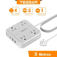 ราคา TESSAN ปลั้กไฟมาตรฐาน USB Type C สวิตช์ควบคุม ปลั๊กสามตา ปลั๊กไฟ 3 เมตร ปลั้กไฟ รางปลั๊กไฟ (25791494030)