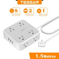 ราคา TESSAN ปลั้กไฟมาตรฐาน USB Type C สวิตช์ควบคุม ปลั๊กสามตา ปลั๊กไฟ 3 เมตร ปลั้กไฟ รางปลั๊กไฟ (25143663006)