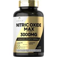 ราคา Carlyle Nitric Oxide Supplement 3000mg for Men and Women 120 Capsules Pre Workout with L Arginine L Citrulline Non GMO Gluten Free (126205881533)