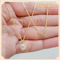 ราคา สร้อยคอทองคำบริสุทธิ์ 18K จากอิตาลี พร้อมจี้รูปหัวใจประดับเพชร น้ำหนัก 0 9 กรัม ทองคำบริสุทธิ์ 99 9 ประดับด้วยคิวบิกเซอร์โคเนียและเพชรแท้ ของขวัญสุดหรูสำหรับผู้หญิง (26161324729)