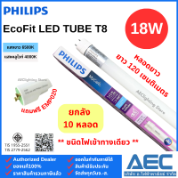 ราคา ยกลัง 10หลอด PHILIPS หลอดไฟ EcoFit LED T8 หลอดนีออนสั้น 8W หลอดนีออนยาว 18W ชนิดไฟเข้าทางเดียว (24593093821)