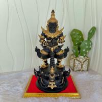 ราคา ท้าวเวสสุวรรณ สูง5 8 12นิ้ว แร่เหล็กน้ำพี้ แถมฟรีฐานรอง (25219167343)