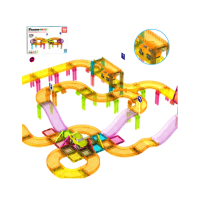 ราคา PicassoTiles 40 Pc Magnetic Tiles Race Track Travel Toy with Car (22888017340)