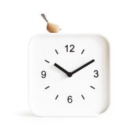 ราคา MinimalSculpt นาฬิกาติดผนัง ตั้งโต๊ะ รุ่น Bird on Clock ขนาด Square 20 CM Wall Clock Desk Clock by Minimalsculpt (24725544466)