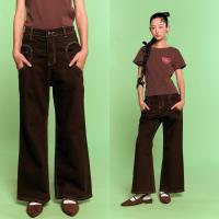 ราคา CHUUCHOP Kiddy Jeans กางเกงยีนส์ขายาว สีน้ำตาล เฟดด้านหน้า C8507 (26313691206)
