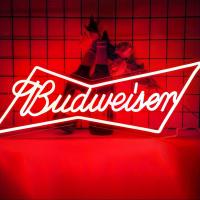 ราคา Budweiser ป้ายเบียร์ติดบาร์นีออนสำหรับเครื่องตกแต่งฝาผนัง สำหรับห้องนอนมนุษย์ถ้ำร้านเบียร์ผับบิสโทร (24735563822)