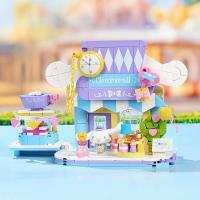 ราคา JINGGUAN ของเล่นตึกโมเดลทิวทัศน์ถนน Sanrio Kuromi (126267202816)