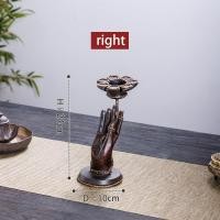 ราคา เชิงเทียนไม้แกะสลัก เชิงเทียนไม้แกะสลักรูปมือ เชิงเทียนตกแต่ง (24895018075)