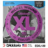 ราคา DAddario ESXL120 สายกีตาร์หัวตัด สายกีตาร์ไฟฟ้าหัวตัด เบอร์ 9 แบบ Nickel Wound ของแท้ 100 Double Ball End Super Light 0 009 0 042 Made in USA (9626916492)