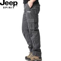 ราคา JEEP SPIRIT Men s Loose Cargo Pants Casual Drawstring Elastic Waist Wide Leg Athletic Sweatpants Outdoor Trousers (25256041576)