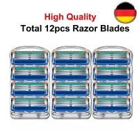 ราคา Gillette Fusion 5 Proglide Proshield 5 ชั้นความปลอดภัยการโกนหนวดแทนใบมีดโกนคู่มือมีดโกนตรงใบหน้าสำหรับผู้ชาย (25636798941)