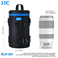 ราคา JJC หรูหรา กระเป๋าใส่เลนส์กล้องเลนส์กระเป๋าเลนส์กันน้ำกรณีปกอ่อนพอดีสำหรับ Canon Nikon Sony Tamron Olympus Fujifilm เลนส์กันน้ำตัวป้องกันเลนส์อุปกรณ์ถ่ายภาพ (7603599106)