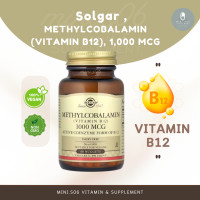 ราคา วิตามินบี 12 Methylcobalamin Solgar Methylcobalamin Vitamin B12 1000 mcg x 60 เม็ด Nuggets (25124733566)