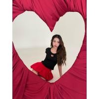 ราคา CURVF True Love Tee เสื้อยืดเจาะหัวใจ (23808662032)