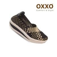 ราคา OXXO รองเท้าผ้าใบ ยางยืด เพื่อสุขภาพ รองเท้าผ้าใบผญ รองเท้า แฟชั่น ญ รองเท้าผ้าใบใส่ทำงาน Elastic shoes น้ำหนักเบา สูง2นิ้ว 2A7018 (19684249779)