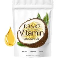 ราคา D3 K2 Vitamin 10000 IU with 200 mcg Vitamin K2 MK 7 Replenish Vitamin D3 K2 Coconut Oil Softgels 300 Count (26299699504)