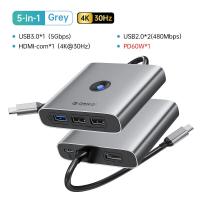 ราคา ฮับ USB C 4K 60Hz ORICO USB C ตัวแปลงแบบหลายพอร์ต6 In 1พร้อม4K HDMI 100W การจ่ายไฟพอร์ตข้อมูล3 0 3 USB สำหรับ MacBook Pro air M1 2020 iPad Pro 2021 iPad Mini 6 Surface Pro และอีกมากมาย (18723291440)