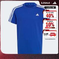 ราคา adidas ไลฟ์สไตล์ เสื้อยืด Essentials 3 Stripes Cotton เด็ก สีน้ำเงิน IC0604 (22435334457)
