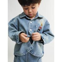 ราคา Pomelo เสื้อเชิ้ตยีนส์แขนยาวเด็กปักลายกระต่าย Kids Long Sleeve Denim Shirt Bunny Embroidery (126745517368)