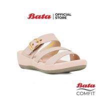 ราคา Bata COMFIT รองเท้าเเตะลำลอง SLIP ON แบบสวม สูง 1 5 นิ้ว สีเบจ รหัส 6618838 Ladiescomfort (460035604)