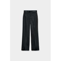 ราคา ZARA กางเกงผ้าซาติน ทรงขากว้าง ใส่ทำงาน SATIN HIGH WAIST PLEATED TROUSERS B0105 (25818515015)