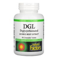 ราคา Natural Factors DGL Deglycyrrhizinated Licorice Root Extract 90 Chewable Tablets (20914632881)