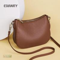 ราคา ESUNARTY กระเป๋าสะพายข้างหนังแท้ขนาดเล็ก (26333828232)