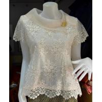 ราคา เสื้อลูกไม้ ผ้าใยบวบ แขนสั้น (26300464436)