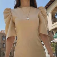 ราคา FLAT2112 FF0032 MACARON DRESS เดรสแขนพอง เดรสเข้ารูป เดรสออกงาน (22753095930)