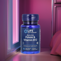 ราคา Folate B12 Life Extension BioActive Folate Vitamin B12 90 เม็ด (22324561664)