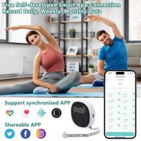 ราคา Fitdays สายวัดร่างกายอัจฉริยะ เครื่องมือ BMI ไขมันในร่างกายบลูทูธพร้อมจอแสดงผล LED HD และรีแทร็กอัตโนมัติ ฟิตเนสและน้ำหนักเครื่องติดตามการสูญหายสำหรับเอว สะโพก แขน Fitdays App Sync (24645237961)