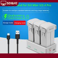 ราคา SD HI ฮับชาร์จแบตเตอรี่สำหรับ DJI MINI 4 3 Pro Drone ที่ชาร์จแบตเตอรี่ Drone สถานีชาร์จโดรนสามช่องสำหรับ DJI MINI 3 (25706939068)