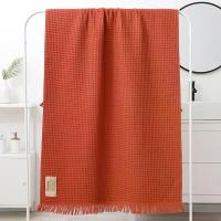 ราคา codNordic Geometric Tassel Bath Towel 100 Cotton Multi colored Waffle Adult Bathroom Big Shawl Quick Dry 90x180cm Beach Towel (25650652951)