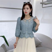 ราคา LIANPAI เสื้อเชิ้ตผ้าลูกไม้สำหรับสตรีสไตล์แฟชั่นและวัยรุ่น (25147742583)