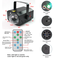 ราคา โคมไฟเลเซอร์ เลเซอร์ไฟเวที ไฟเธค เลเซอร์ เล่นตามเสียงเพลง 16in1 laser DJ Disco Stage Lighting (21641302783)