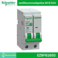 ราคา Schneider Electric เมนเซอร์กิตเบรกเกอร์ MCB 2P 10kA 40A 50A 63A รุ่น Easy9 Plug On (24465654120)