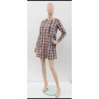 ราคา Stephanie Dress ลายสก๊อต ตาหมากรุก สีส้มสลับสีขาว เทาชุดเดรส เดรสแฟชั่นสวยๆ ชุดเดรสผู้หญิง OWD03BR (10260630825)