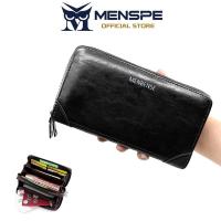 ราคา MENSPE กระเป๋าสตางค์ยาวแบบนิ่มสำหรับผู้ชายกระเป๋าใส่เหรียญทำจากหนัง PU ความจุเยอะมีซิป2ช่องมีตำแหน่งบัตรประจำตัวบัตรเครดิตผู้ที่ใส่บัตรวินเทจกระเป๋าใส่เหรียญกระเป๋าสตางค์ธุรกิจ (25696696926)
