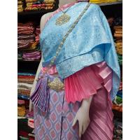 ราคา ชุดไทยทูโทน ชุดไทยไหมเฟื้องฟ้า ชุดไทยหน้านางชายพัด ไม่รวมเครื่องประดับ (24911795835)