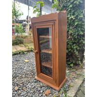 ราคา ตู้ไม้สัก ตู้เล็ก สูง43xกว้าง18xลึก10cm 1บาน 4ชั้น แต่งเซาะร่องรอบ ตู้ใส่ของ ตู้ใส่โมเดล ใส่ของจิ๋ว ตู้โชว์ของสะสม ตู้เก็บเครื่องสำอางค์ (22743782889)