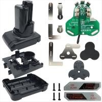 ราคา BAT411 BAT420 Li Ion Battery Plastic Case PCB Charging Protection Board Box for Bosch 10 8V 12V BAT412A BAT413A (25585337546)