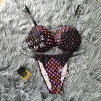 ราคา Victorias Secret underwear set pink love leopard lace and rhinestones two piece underwear euuh (24652123897)
