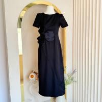 ราคา NITTAYA D2645 ชุดเดรสกระโปรงยาวคอกลมแขนสั้นดีเทลแต่งดอกไม้ช่วงเอวซิปซ่อนด้านหลัง สวยหรูดูแพงลุคคุณหนูสุดๆ ใส่เที่ยว ออกงาน ดินเนอร์ งานแต่ง งานมงคล ทำงาน (24997412417)