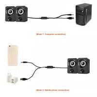 ราคา Highly Recommended br USB Mini Small Speaker Computer Audio Stereo Subwoofer Speaker Home Wired Desktop Speaker for Laptop Desktop Computer (26325923281)