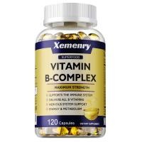 ราคา Xemenry Superfood Vitamin B Complex 120 Capsules High Quality Brain Heart Health Supplement Made in USA (24543027904)