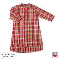 ราคา แตงโม SUIKA เสื้อคอจีนเจาะสาบแขนสามส่วนตัวยาวเจาะกระเป๋าข้าง ลายสก๊อต SC DJ (22361579205)