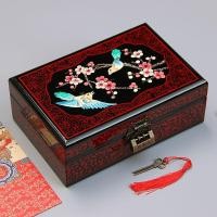 ราคา กล่องเครื่องประดับไม้เคลือบเงาแบบจีนโบราณ พร้อมกุญแจล็อค เทคนิคการเคลือบเงาแบบกด กล่องเครื่องสำอางโบราณ เรียบหรู ชิ้น ของขวัญ (16010351444)