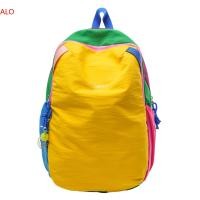 ราคา New Dopamine Color Block Casual Backpack Outdoor Sports Hiking Large Capacity Backpack ALO (25792819967)
