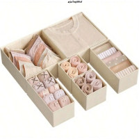 ราคา Foldable 6 12pcs Underwear Organizer Set Hard Storage Boxes for Bra Socks Drawer Closet Clothes Organizers (26268131768)