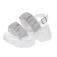 ราคา พร้อมส่ง รองเท้าส้นตึก รัดส้น รองเท้ารัดส้น แฟชั่น รองเท้าผู้หญิง สไตล์เกาหลี สูง 7cm พร้อมส่งในไทย (14648043684)